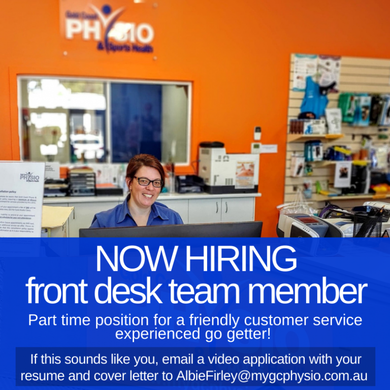 now-hiring-front-desk-staff-sports-physio-massage-gold-coast